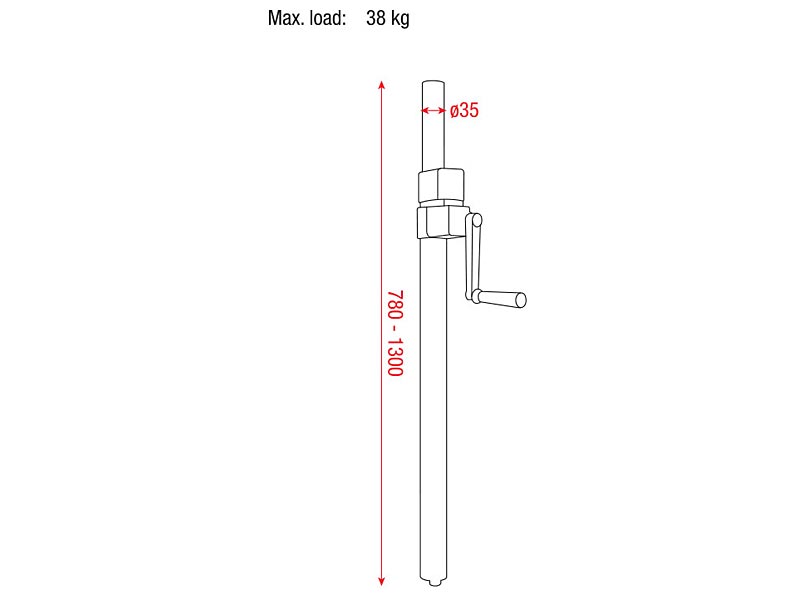Showgear Windup speakerstand M20 - Bild 2