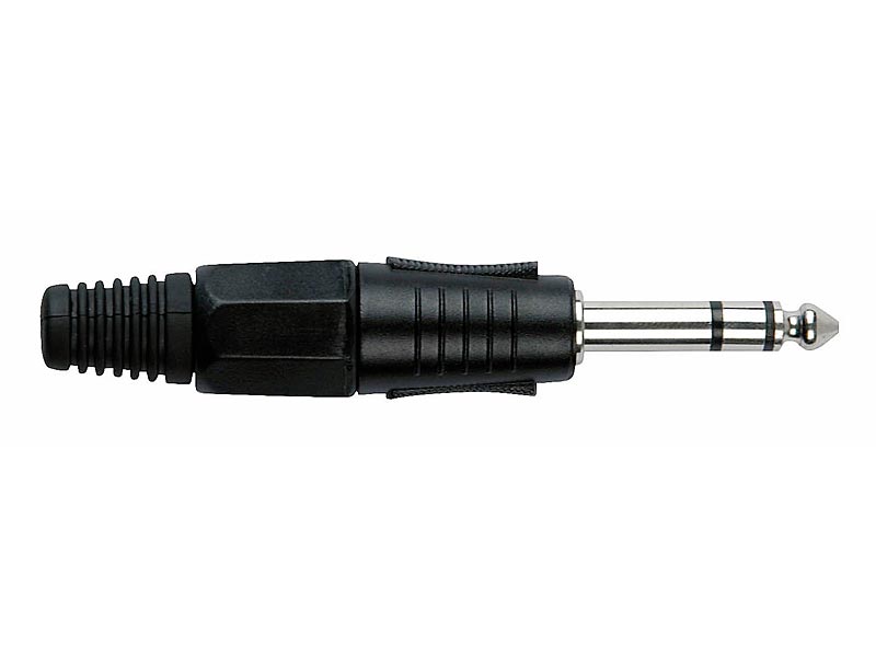 DAP 6.3 mm. Jackplug stereo, Black