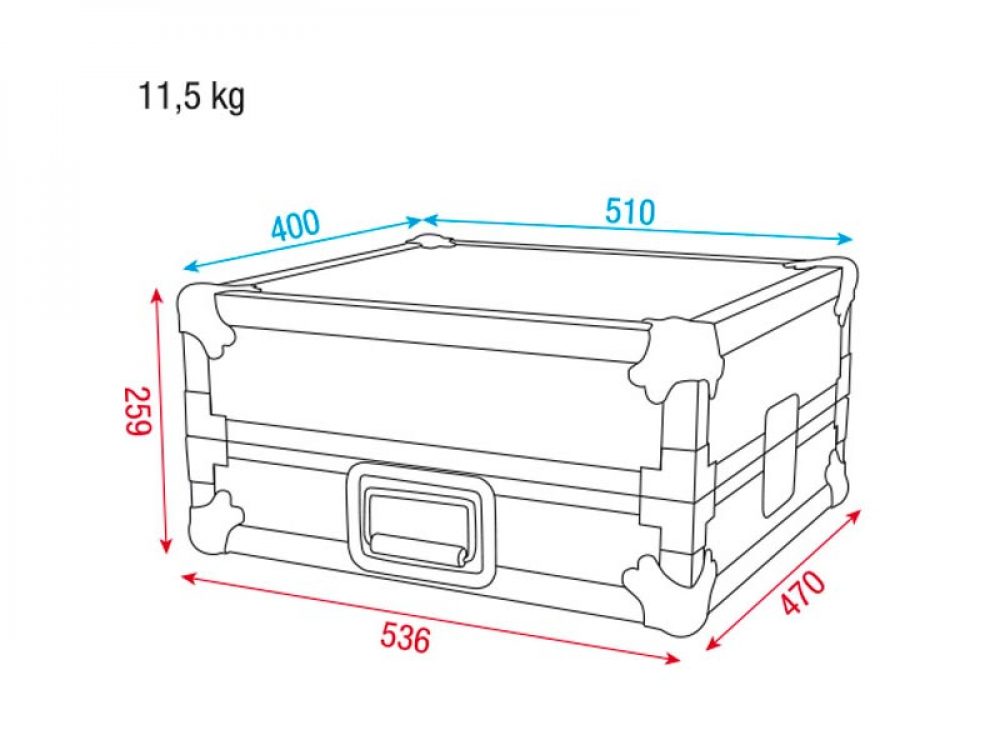 DAP Audio 19" Mixer case 9U with shelf