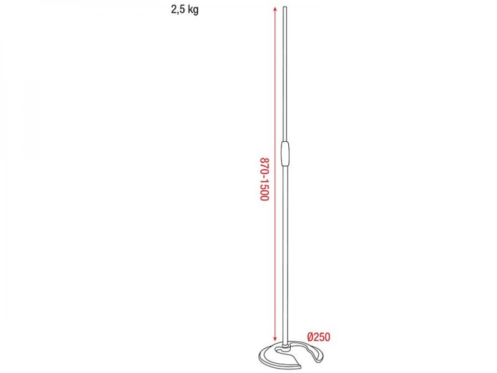 DAP Audio Microphone pole with counterweight