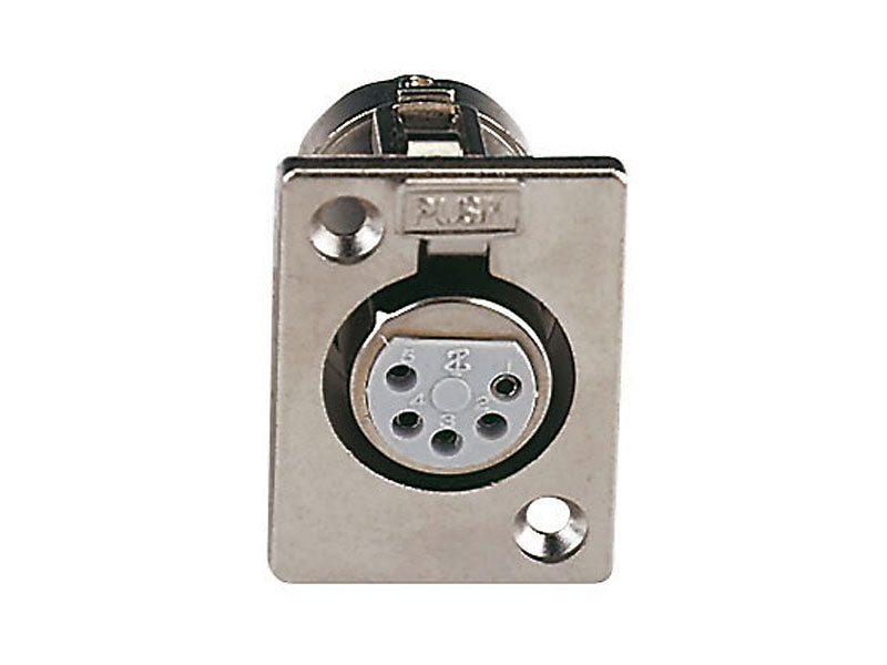 DAP XLR 5p. chassis, Nickel housing